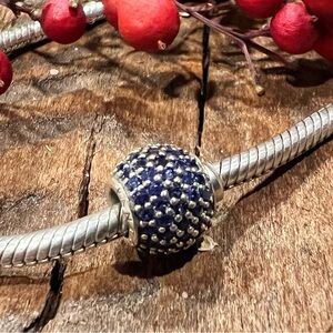 Authentic Pandora Blue Pave Lights Charm in Silver Nano Celestial Christmas Sky